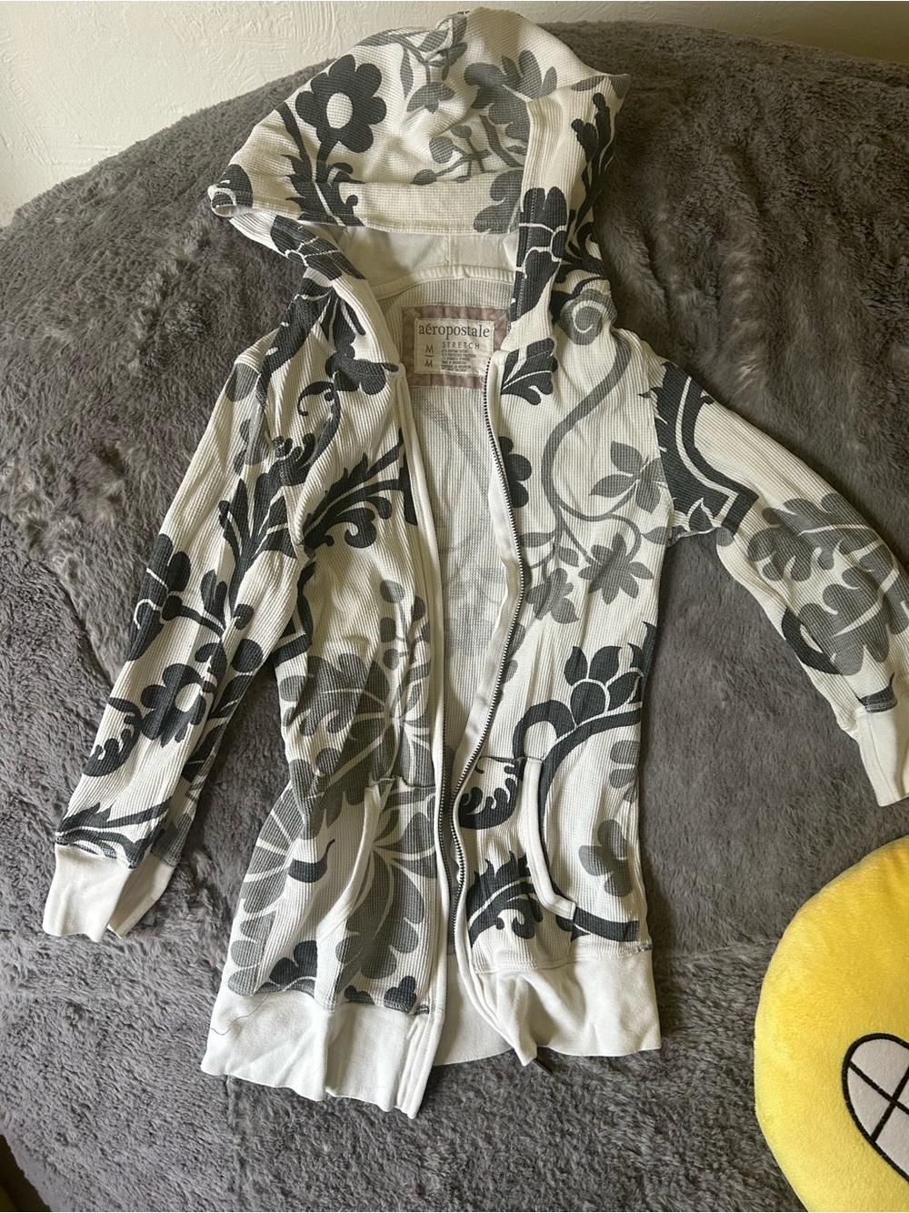 Vintage Aeropostale Floral Zip Sweater